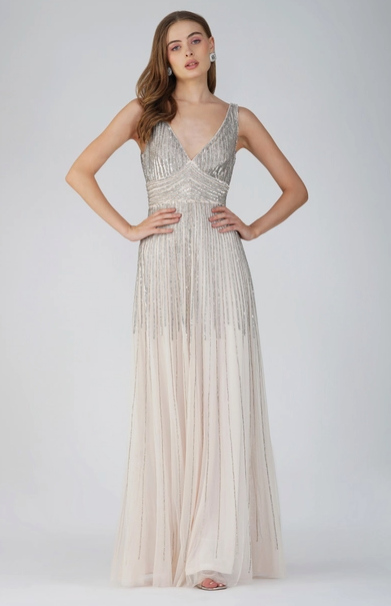 knee length dresses for ladies Candy Pink Lorelei V Maxi – The Curvy Rental Boutique main image 1